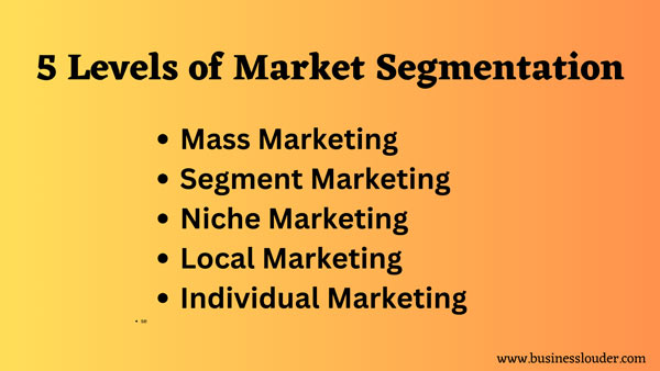 levels of market segmentation