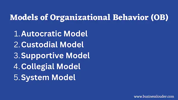 models of organizational behavior 